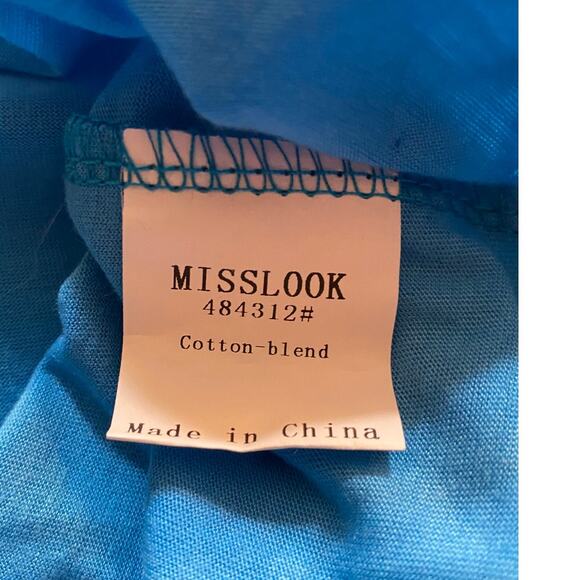 MissLook Blue Long Sleeve T-shirt Size 3XL with Hippy Soul! Casual - Picture 4 of 4
